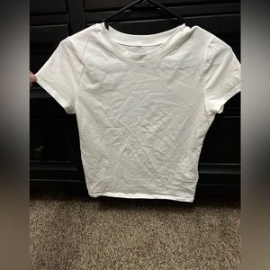 White Hollister medium crop top